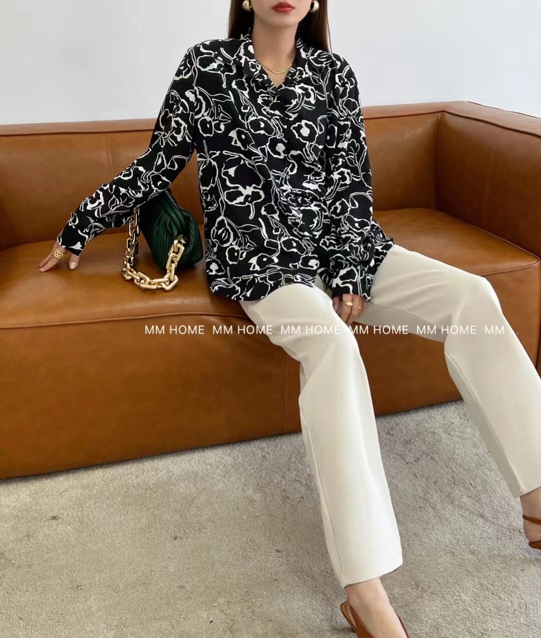 フラワー柄ブラウス　AJ42441-919