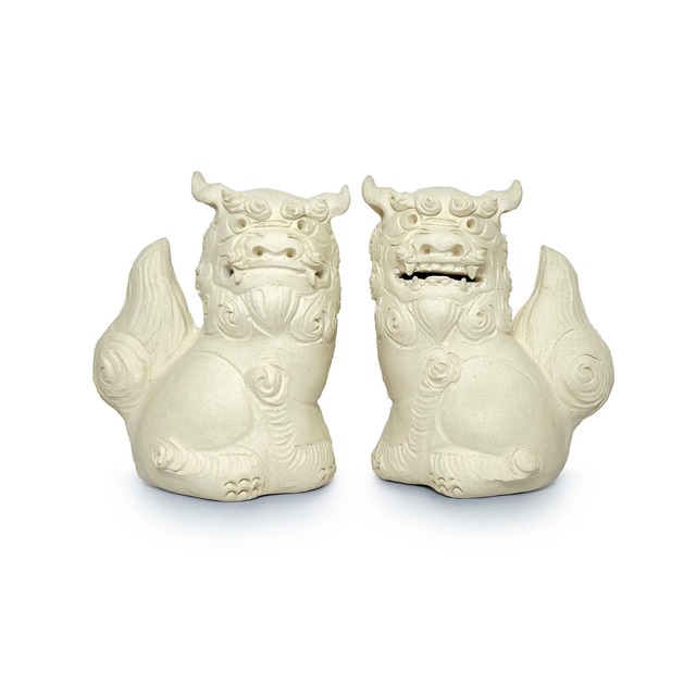【てぃーち工房】小シーサー 白 [やちむん]