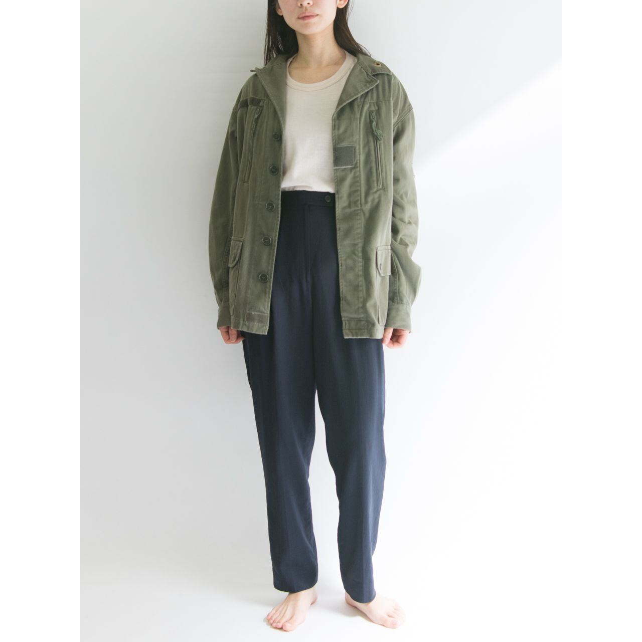 【French Army】80-90's F2 combat jacket cotton satin（フランス軍 コットンサテンF2コンバットジャケット）3e