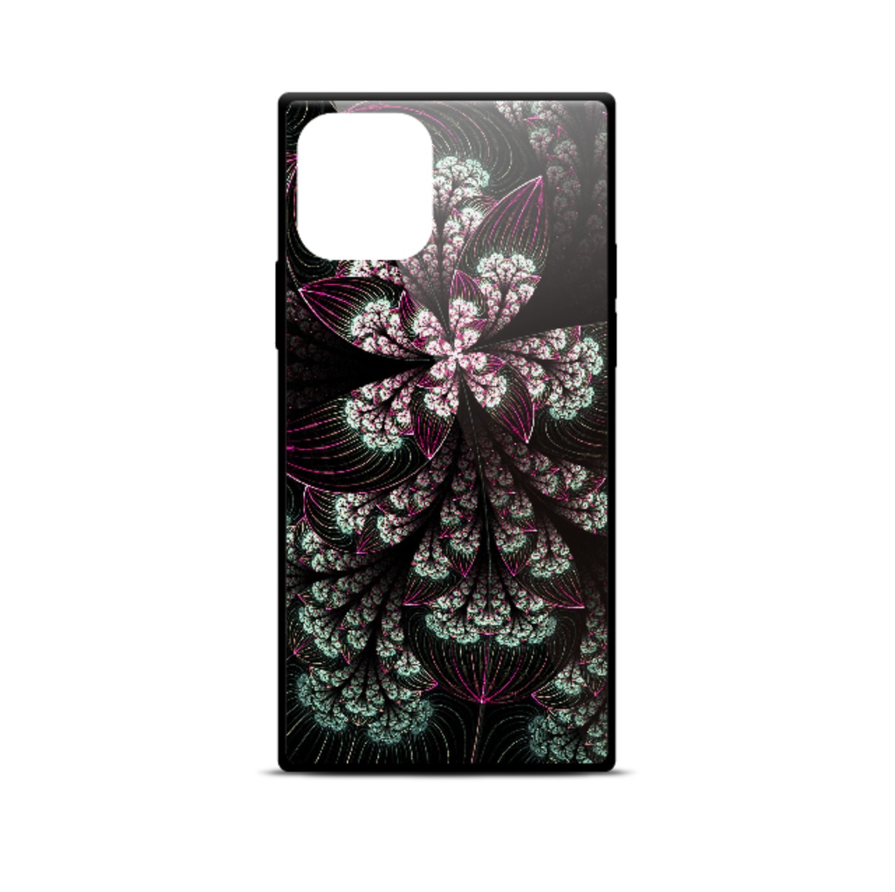 乱咲 - 和風 四角型 強化ガラスiPhoneケース