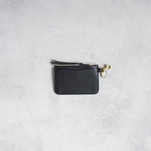 【ネックウォレット】ミニ財布 メンズ レディース キーリング付き ブラック