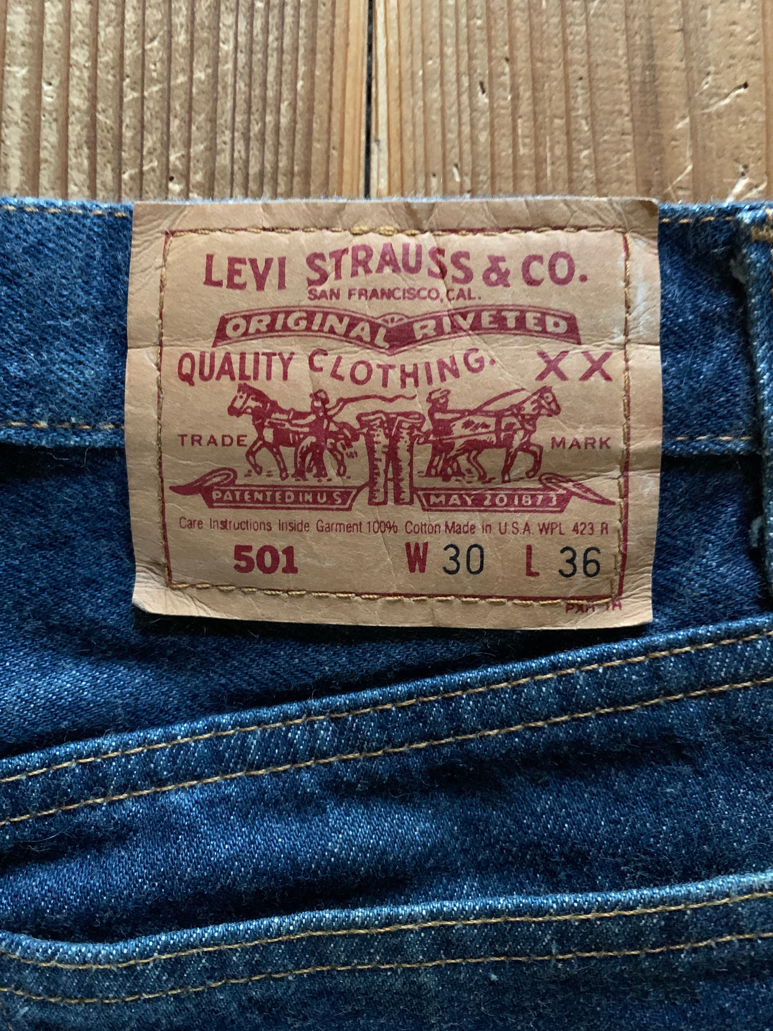90's Levi's 501 デニムパンツ ボタン裏555 濃紺 表記(30x36) USA製