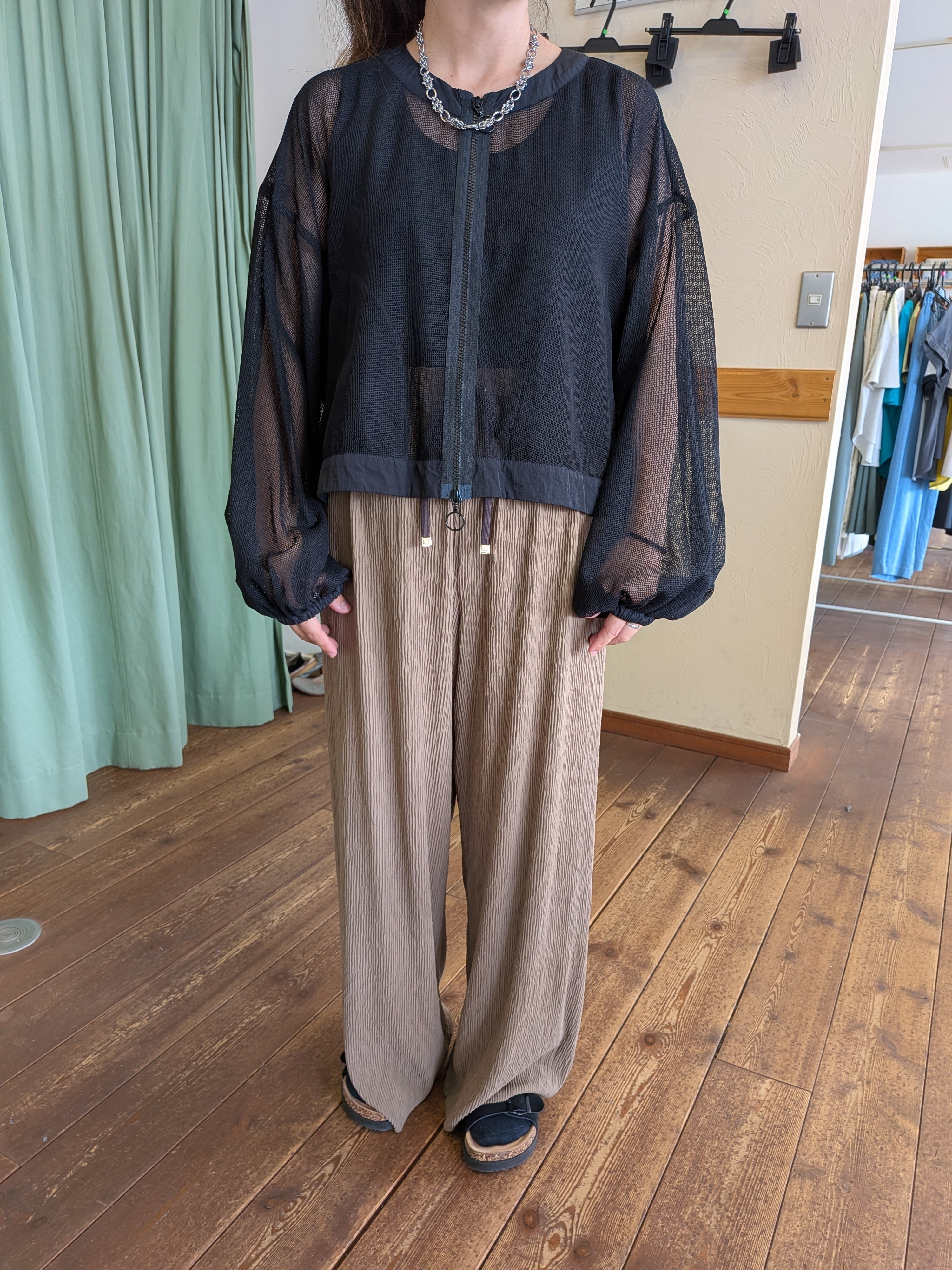 麻混デニムバレルレッグパンツ ayane | ONE+ONE STORE