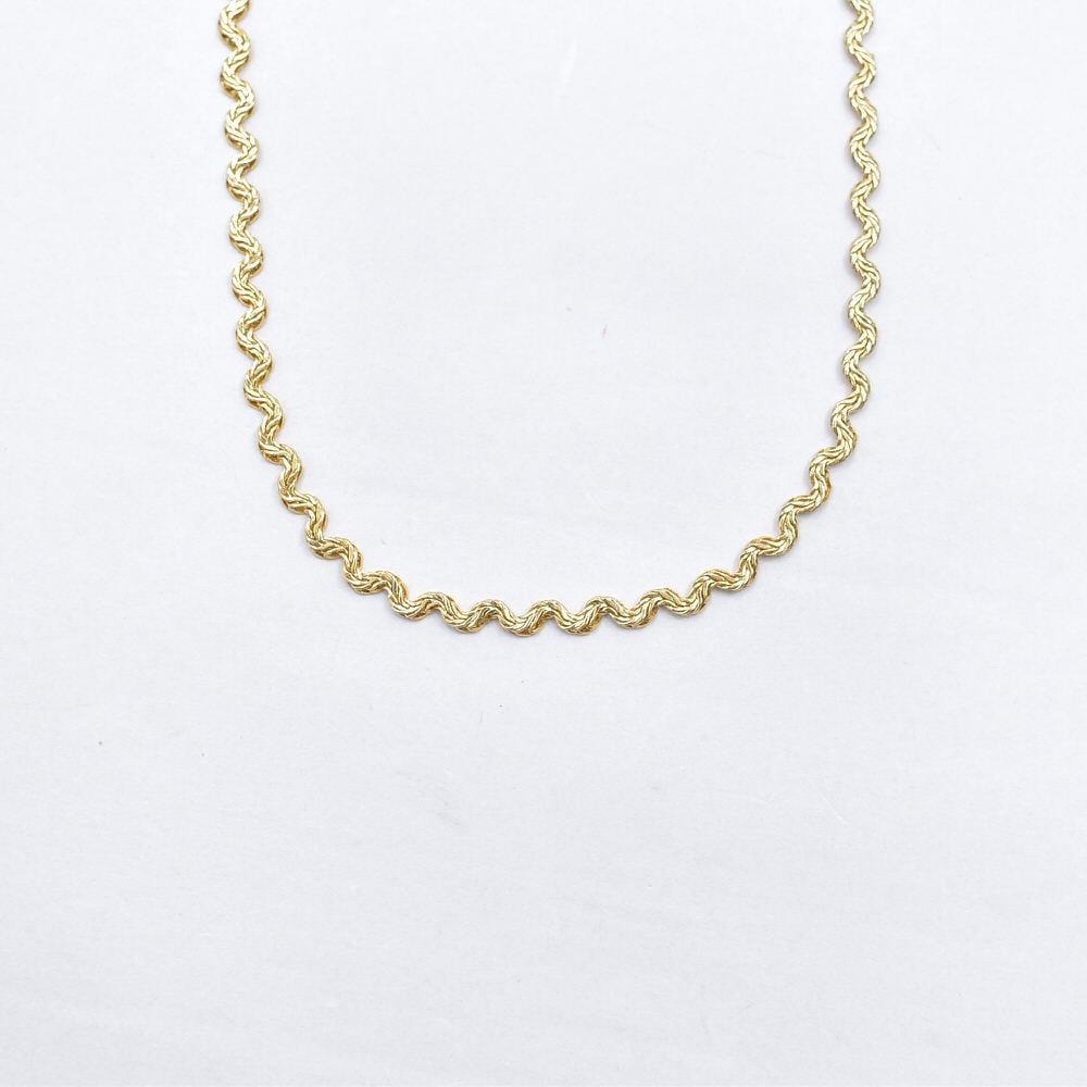 Vintage ヴィンテージ ツイストデザイン チェーンネックレス 首飾り