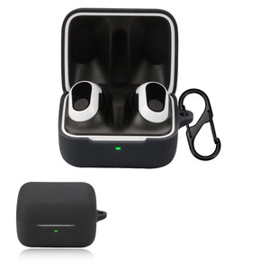 【新着特価】For INZONE Buds: WF-G700N ケース シリコン 専用 収納カバー 全面保護 充電便利 カラビナ 紛失防止 滑り止め AUDASO 軽量 キズ防止 スリム 薄型 旅行 耐衝撃 防塵 INZONE Buds: WF-G700N用保護ケース-ブラック