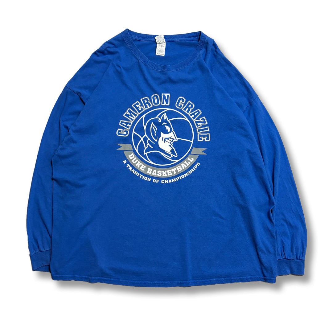 Duke University BasketBall Printed Long Sleeve T-shirt. GILDAN