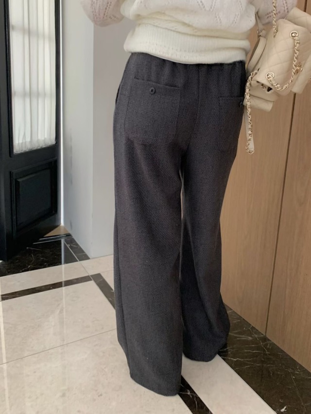 (予約) pretty young thing / Tweed color block pants 2color　