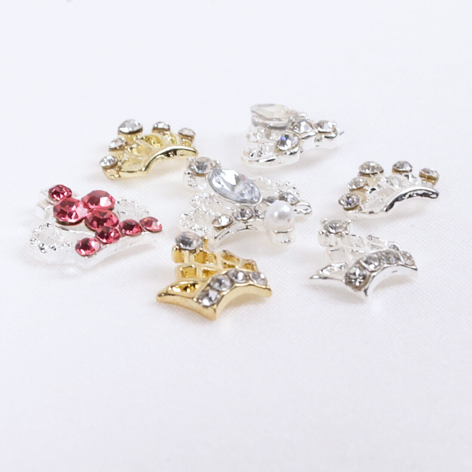 王冠 パーツ 金属 ビジュー イミテーション 02000169 シルバー