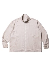 T/W Gabardine Stand Collar Zip Up Jacket - Taupe -