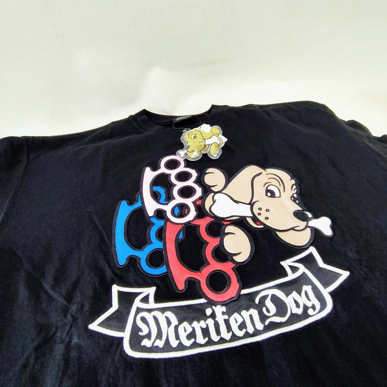ガルフィー GALFY 半袖Tシャツ メリケンサック 黒 （L）(XL) It is a T