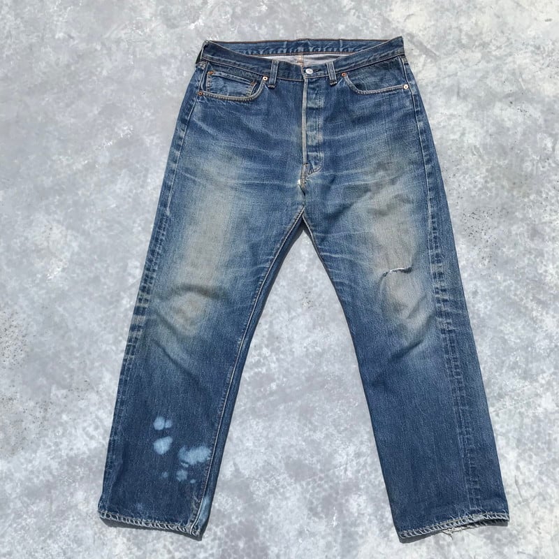 Levi's / リーバイス | 1960s～ VINTAGE ヴィンテージ 501 初期 BIG E 不均等V USA製 刻印W 足長R 紙パッチ Vステッチ 5P セルビッチ デニムパンツ | 30 | インディゴ | メンズ