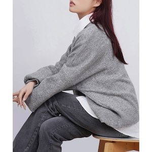 コクーンニット セーター ニット レディース 秋冬 暖かい 韓国 きれいめ 大人 カジュアル シンプル おしゃれ もっちり ふわふわ トップス ゆったり 大人可愛い 大人女子