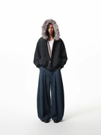 BOOGOOVOGUE Lychee Leather Fur Jacket