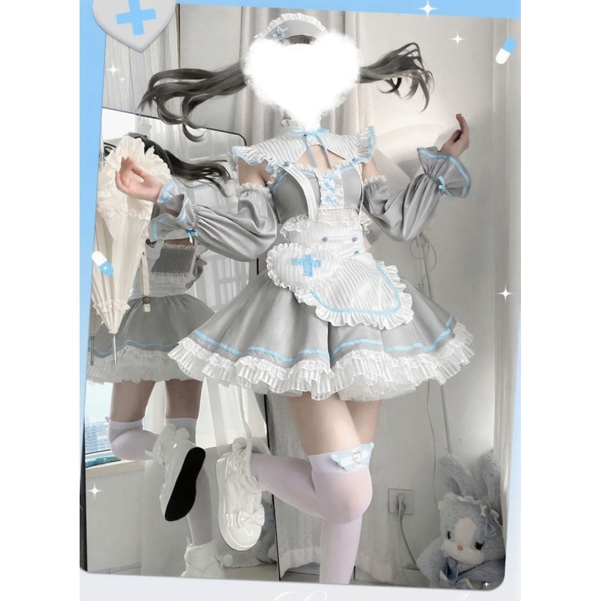 天使のカルテ ・ナースエプロン付きフリルドレスセット | Maiden's Rêve