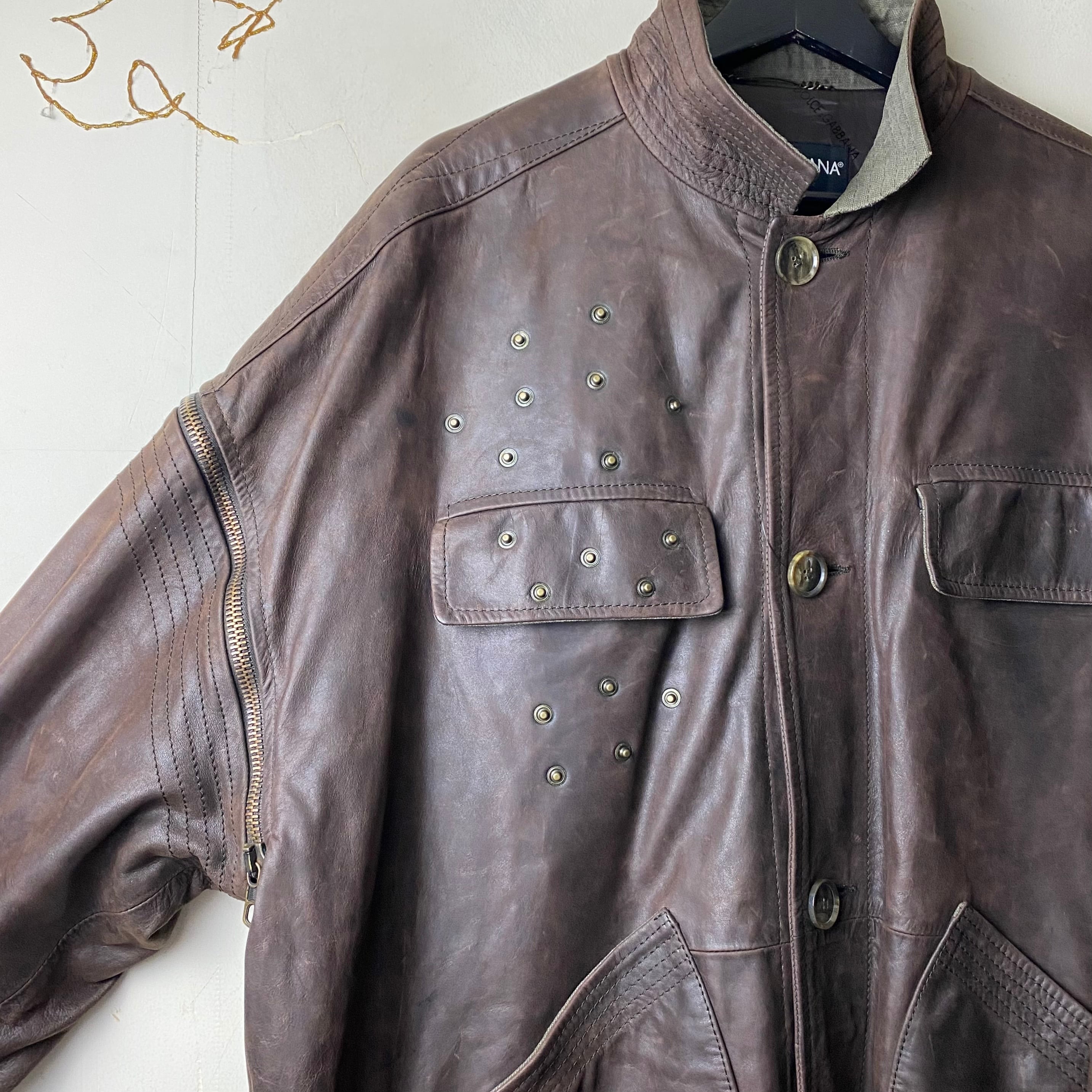 archive 2003AW DOLCE&GABBANA goat leather parachute coat | NOIR ONLINE