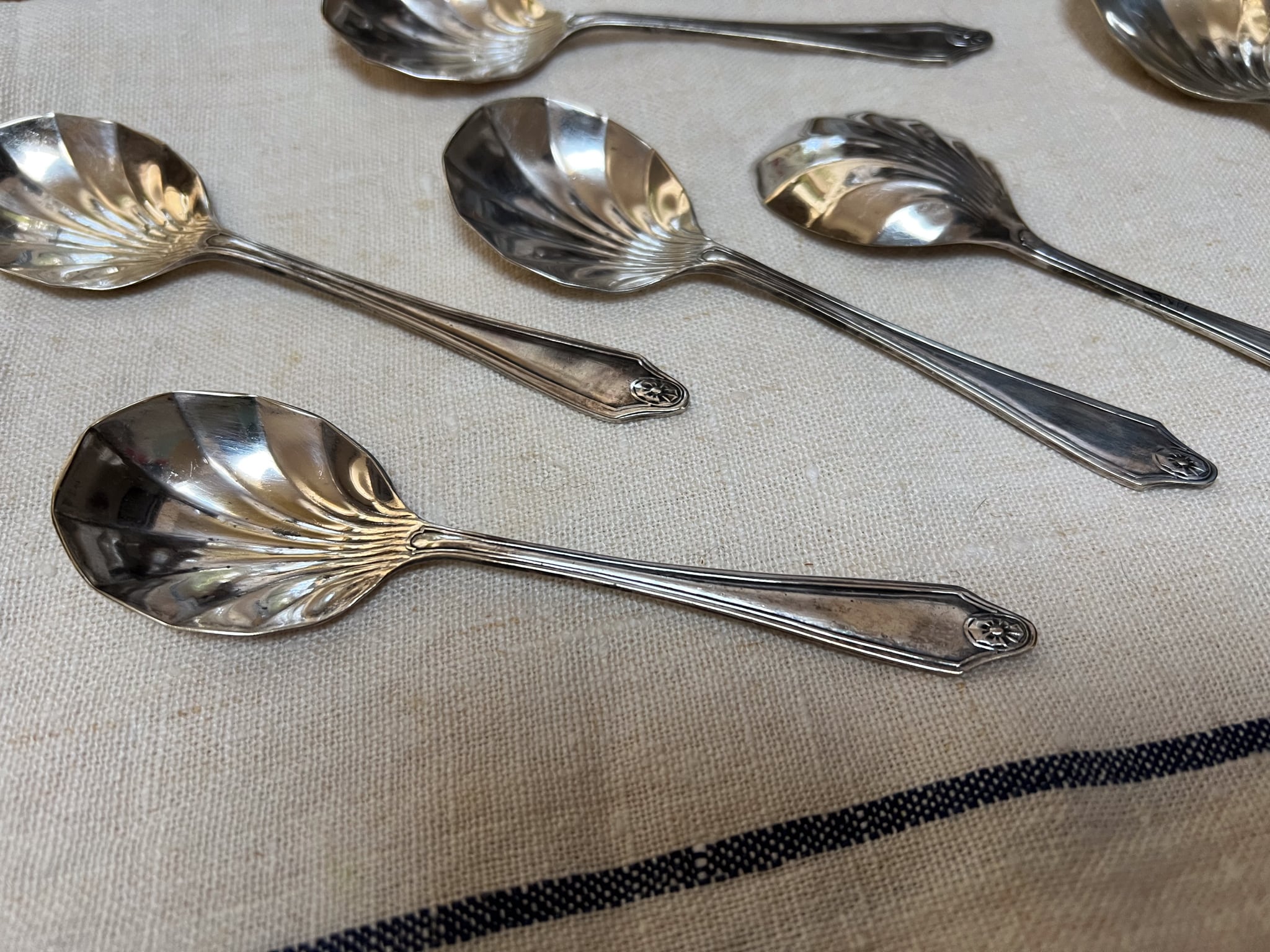 シェル型スプーン フランスアンティーク 銀メッキ ヴィンテージ