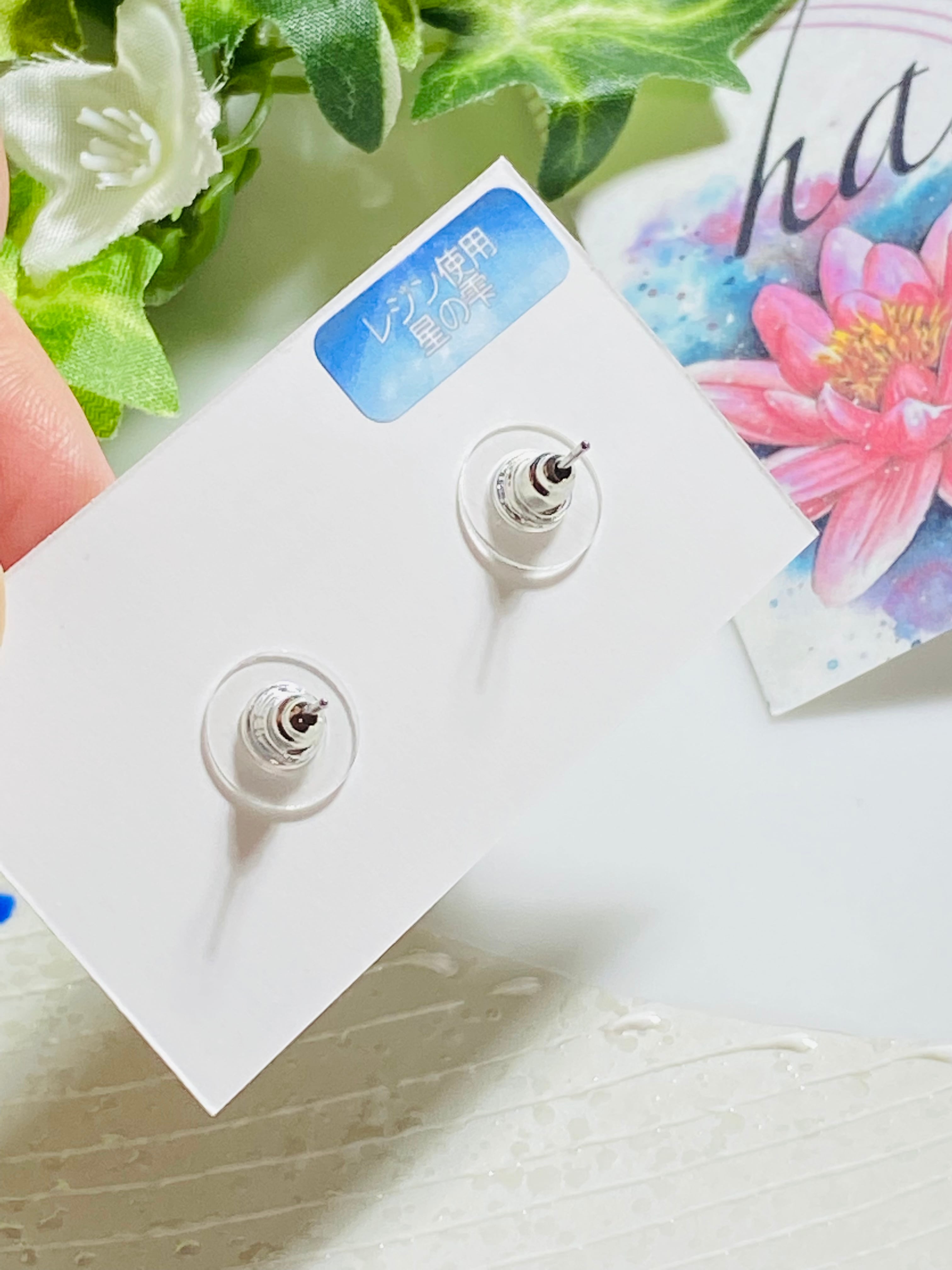 レジンピアス ハンドメイドアクセサリー レジン シャボン玉 アイスキューブ