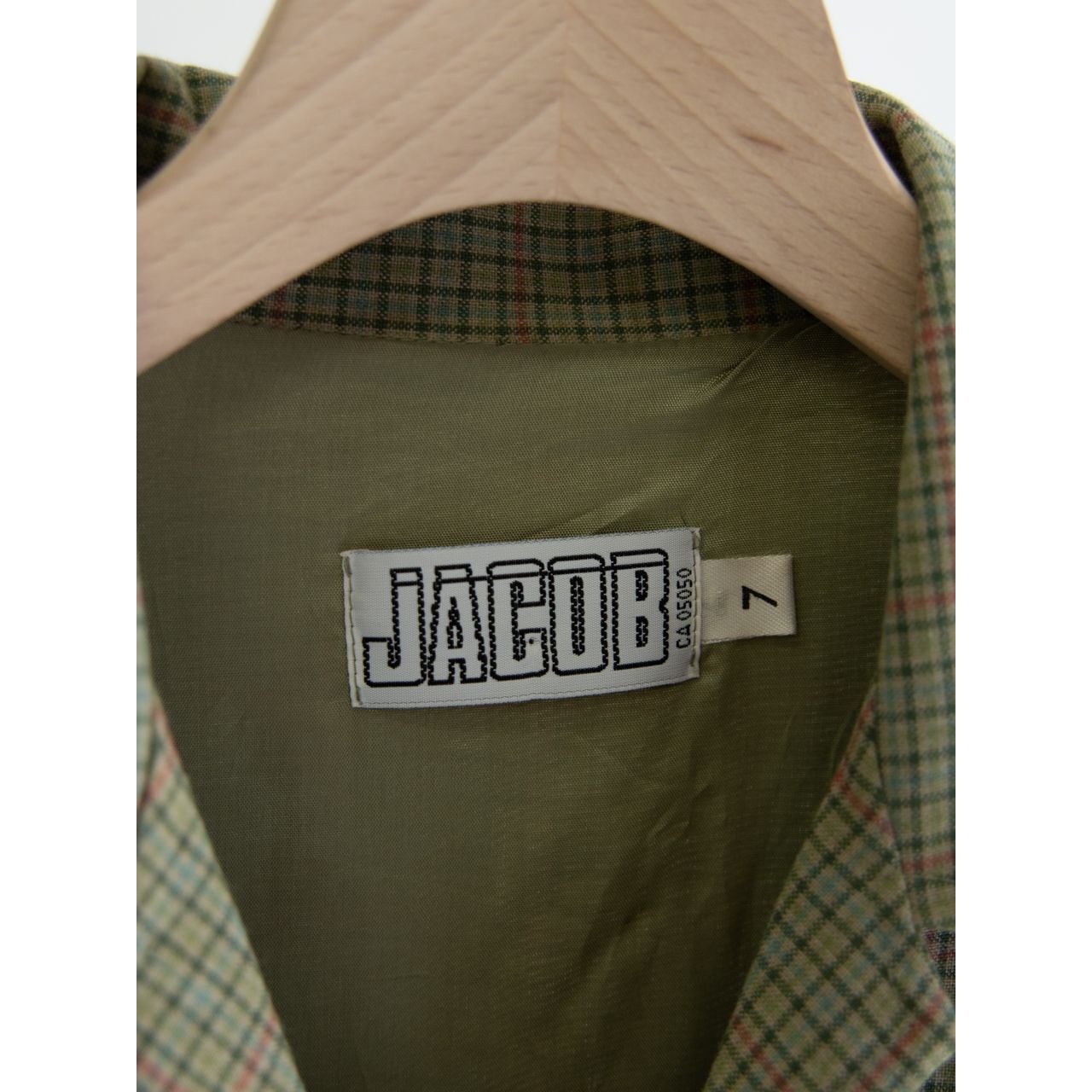 【JACOB】Made in Canada 90's Polyester-Viscose Check Dress（カナダ製 ポリエステル ヴィスコース チェック柄ドレス ワンピース）