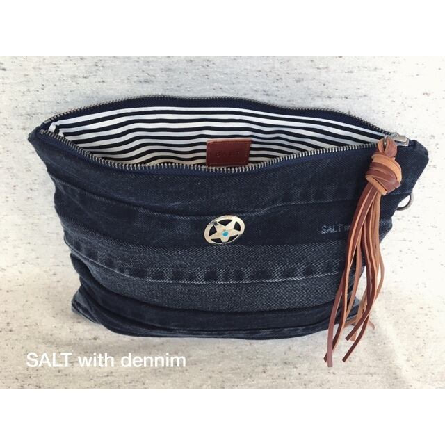 BlackDenimボーダークラッチ No.7811