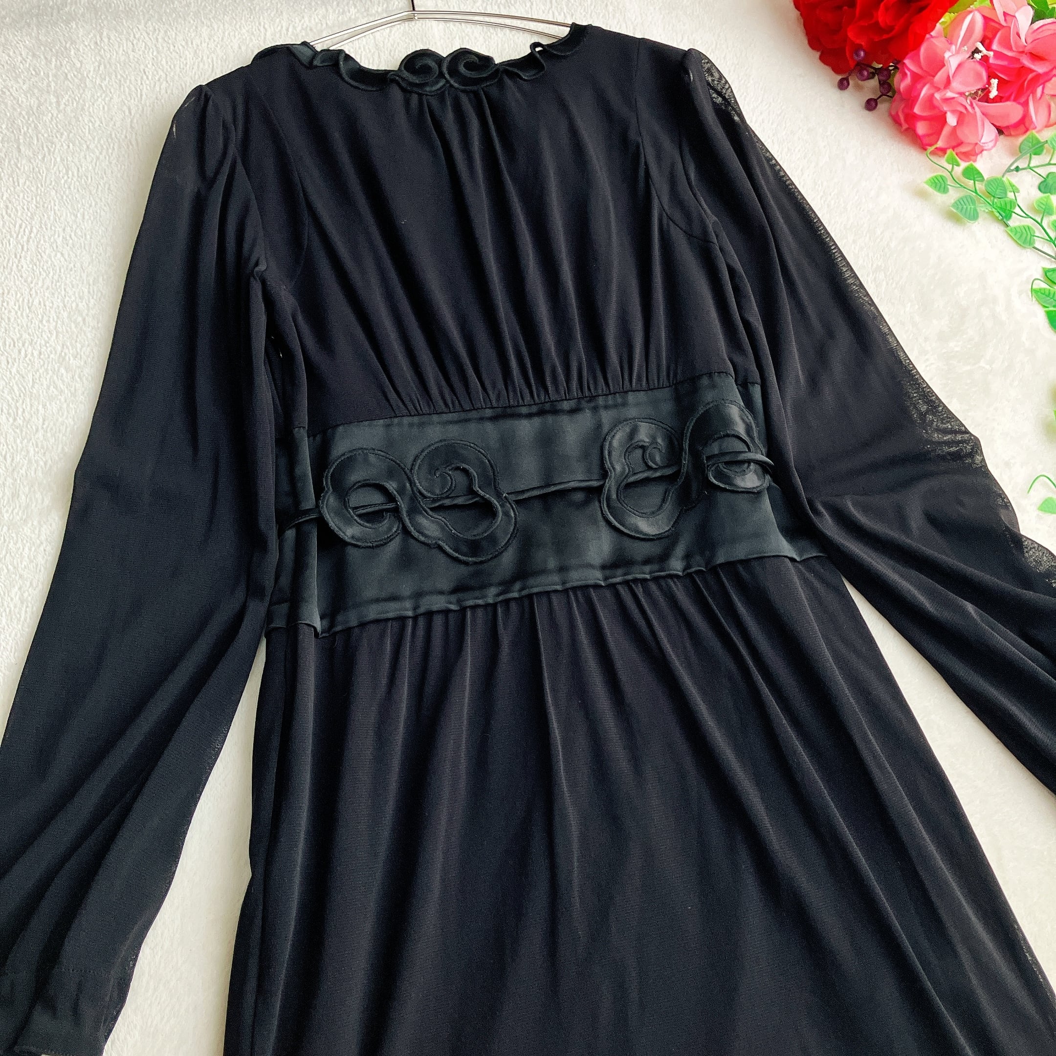 美品/VIVIENNE TAM ヴィヴィアンタム☆パワーネット シルク フリル