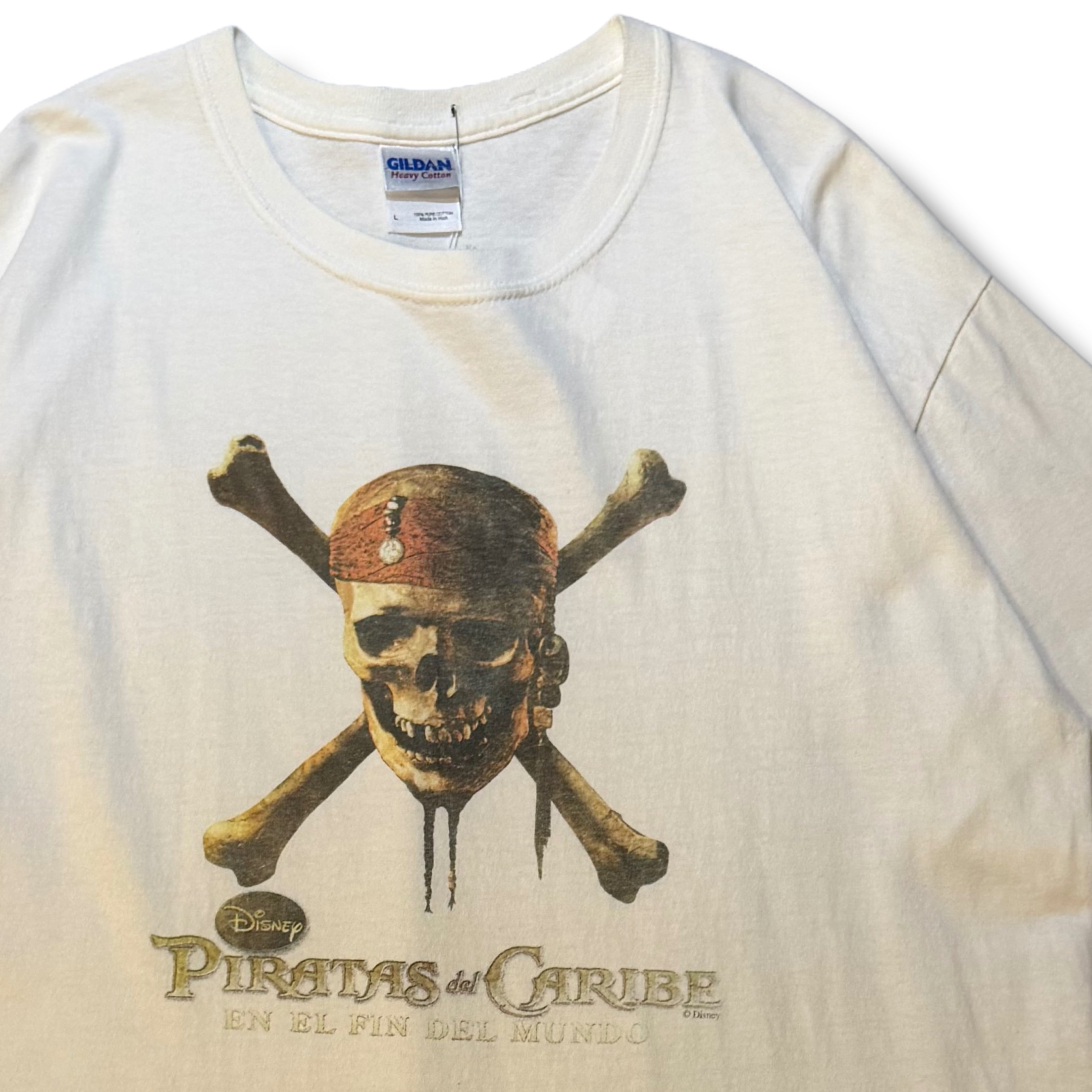 00s ユーロ パイレーツ・オブ・カリビアン ワールドエンド ロゴTシャツ