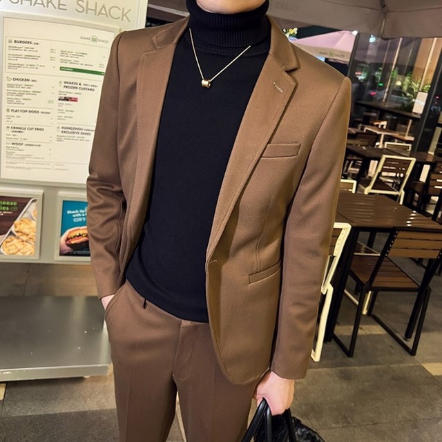 エレガント　カジュアルスーツ　ツーピース　４カラー　A2072