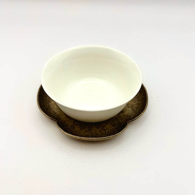 茶托 海棠 金属 | 茶海堂 Chakaido