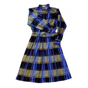 Plaid Cobalt Color Dress