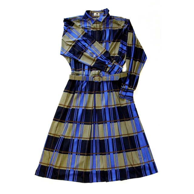 Plaid Cobalt Color Dress