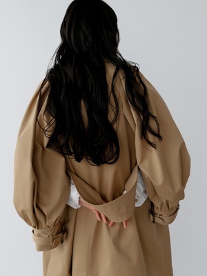 2way balloon sleeve middle trench coat（beige）