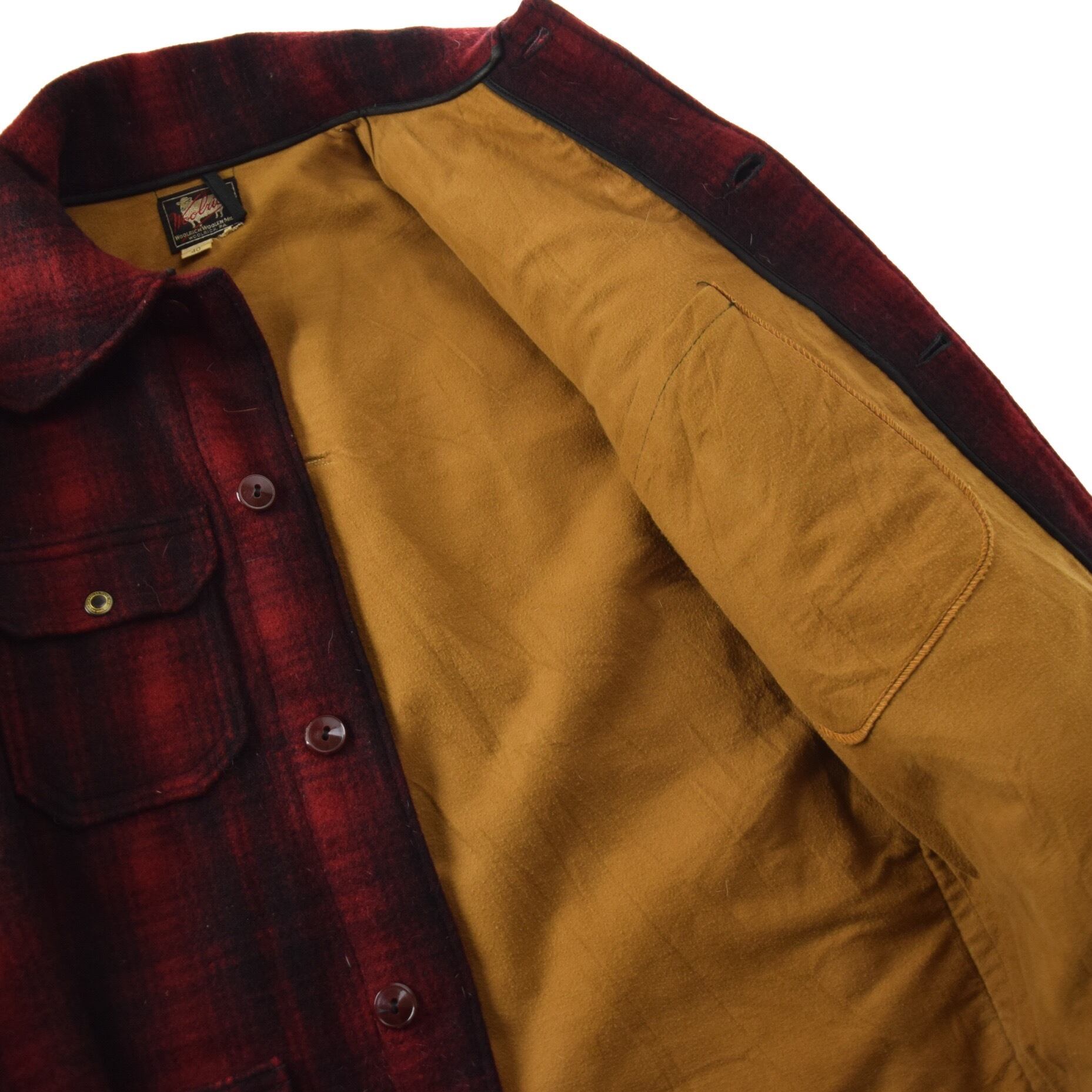 ビンテージ　WOOLRICH 2W5-9314 チェック ファー ジャケット