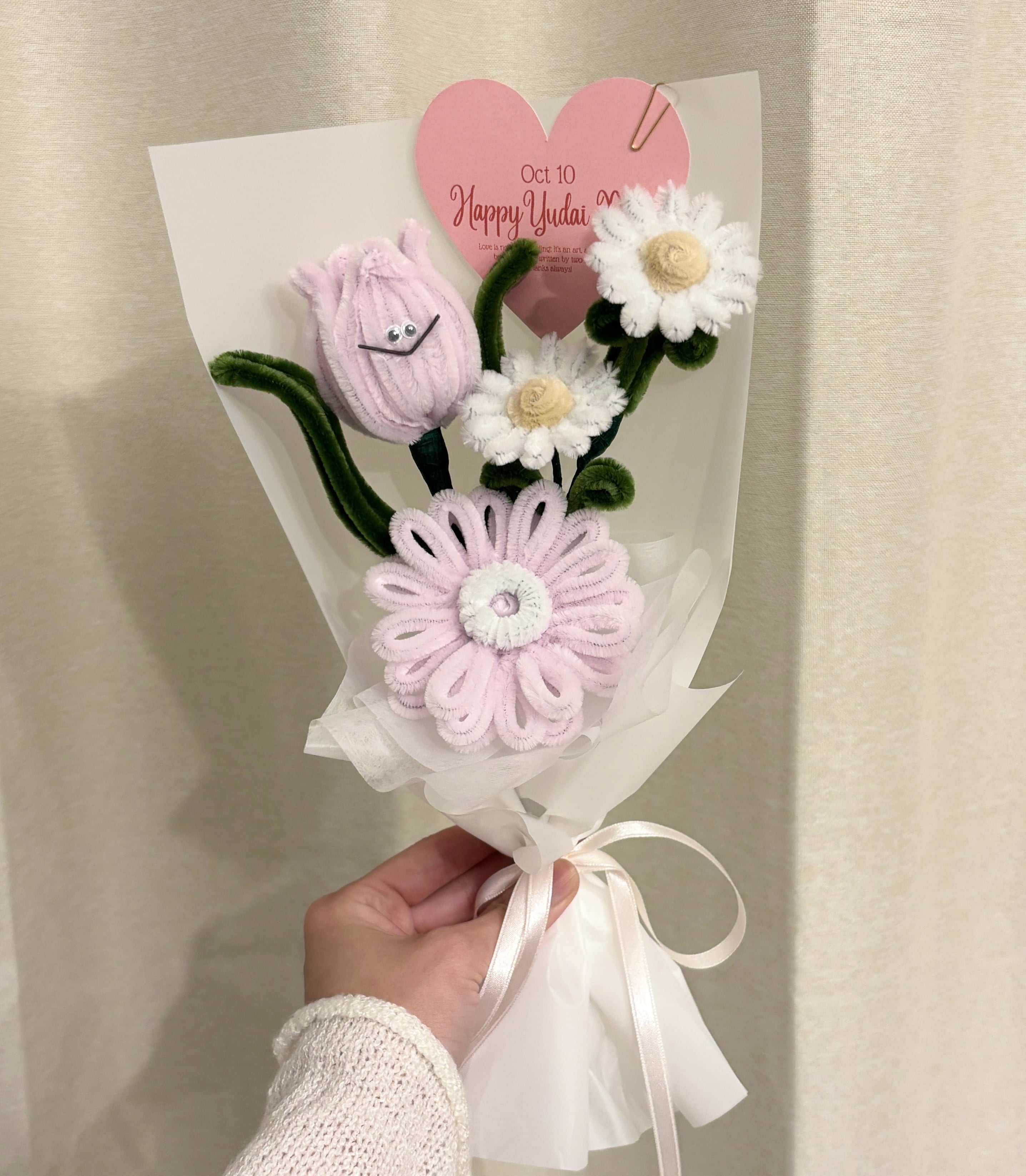 beige bouquet【モールフラワー6本】 | Pay ID