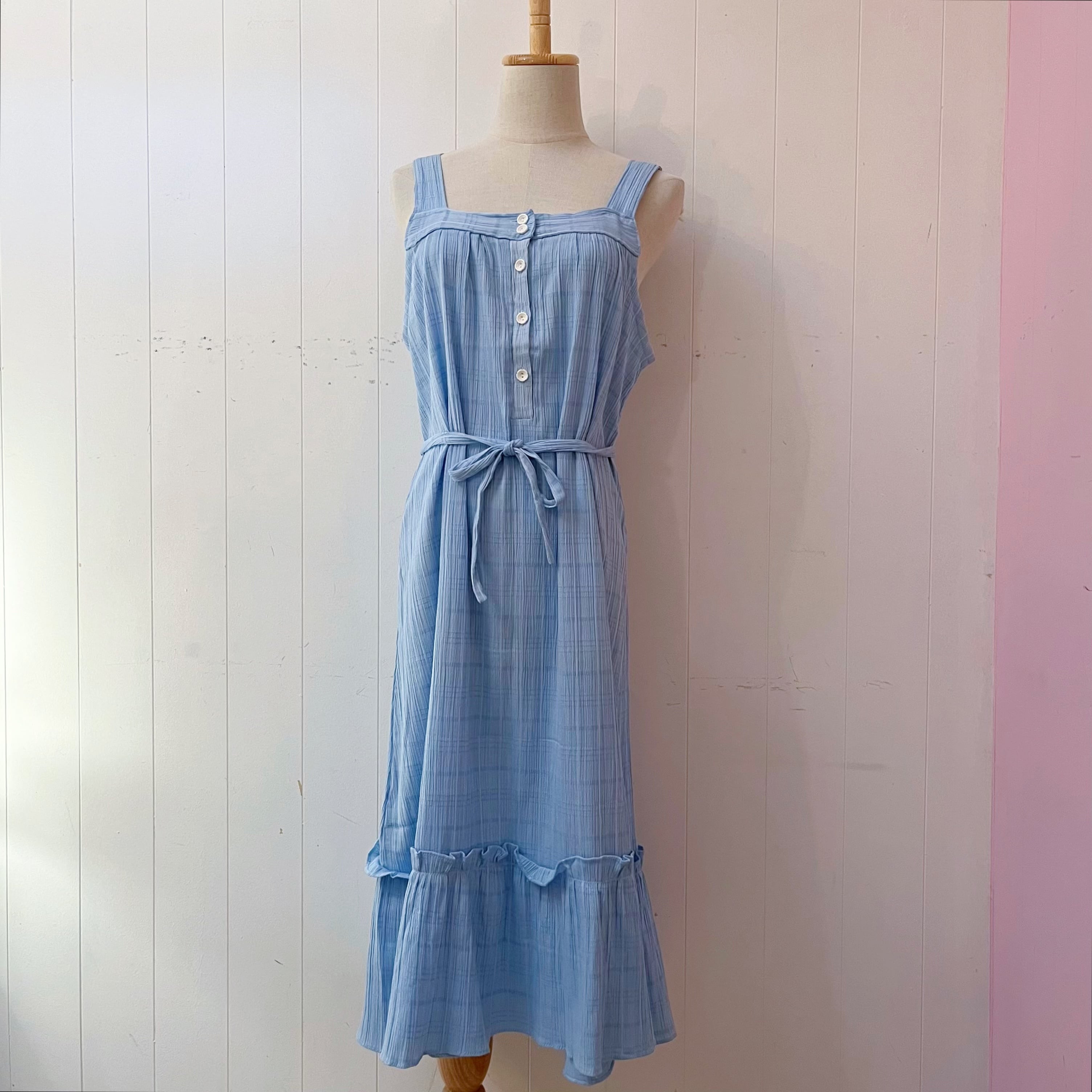 light blue camisole one-piece