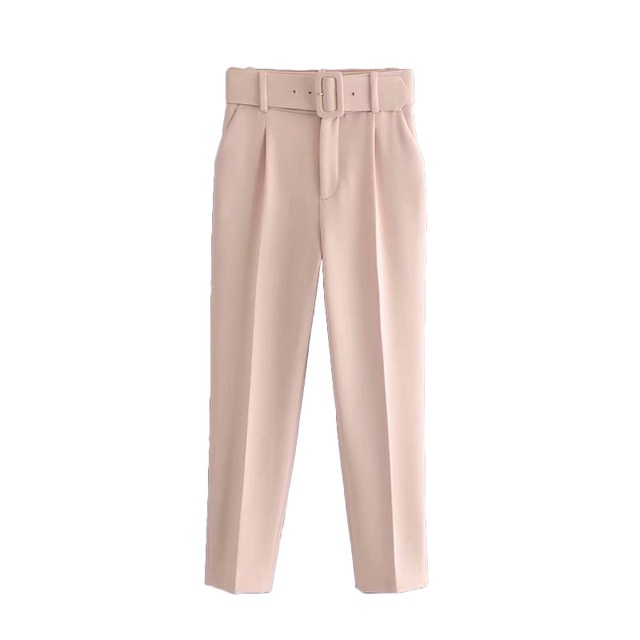 High waist belt pants《5color》