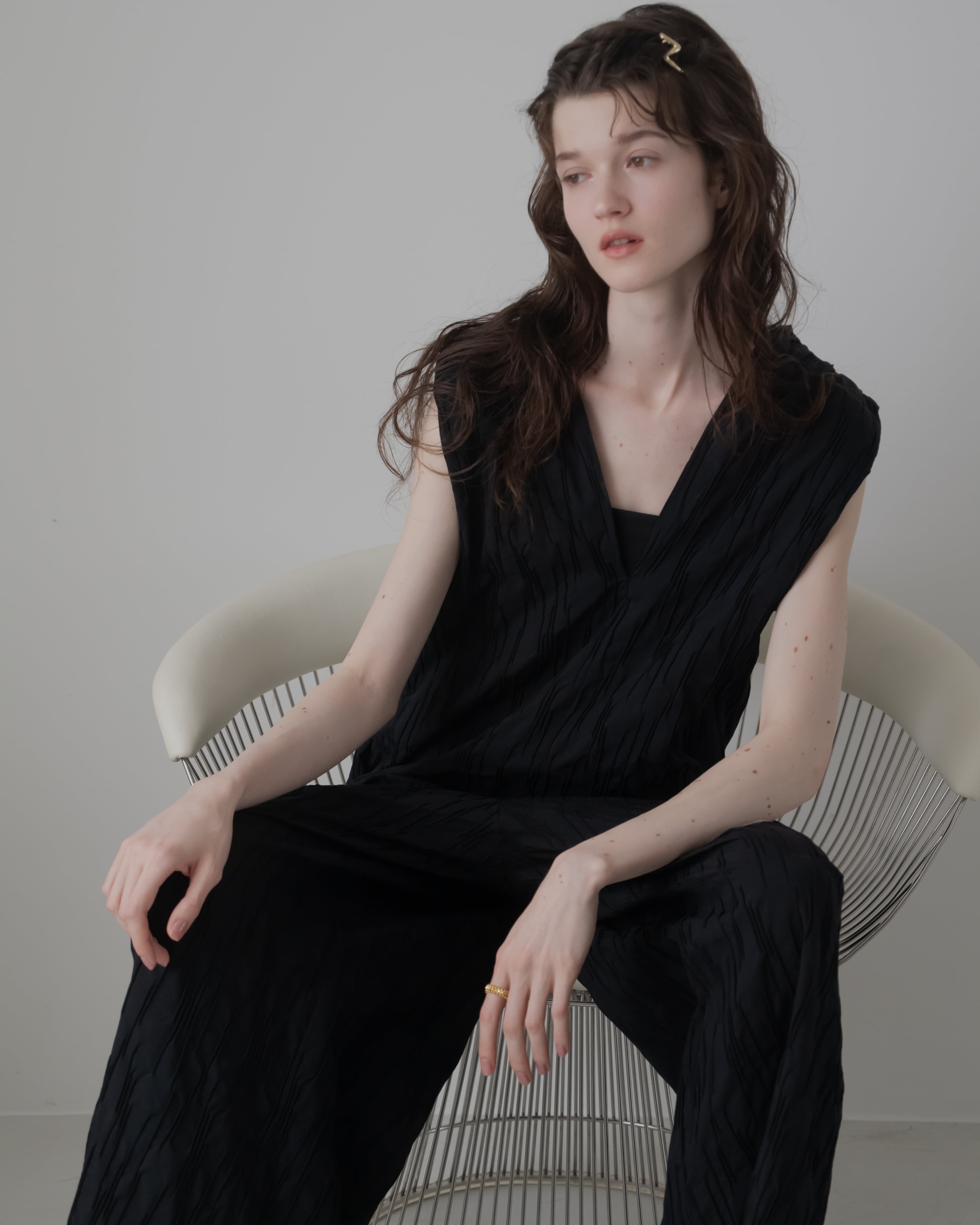 Sサイズ、pois、wave salopette、ブラック、黒 wave salopette 【予約商品】 | pois