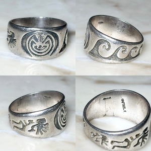 vintage silver ring "Man in the Maze"