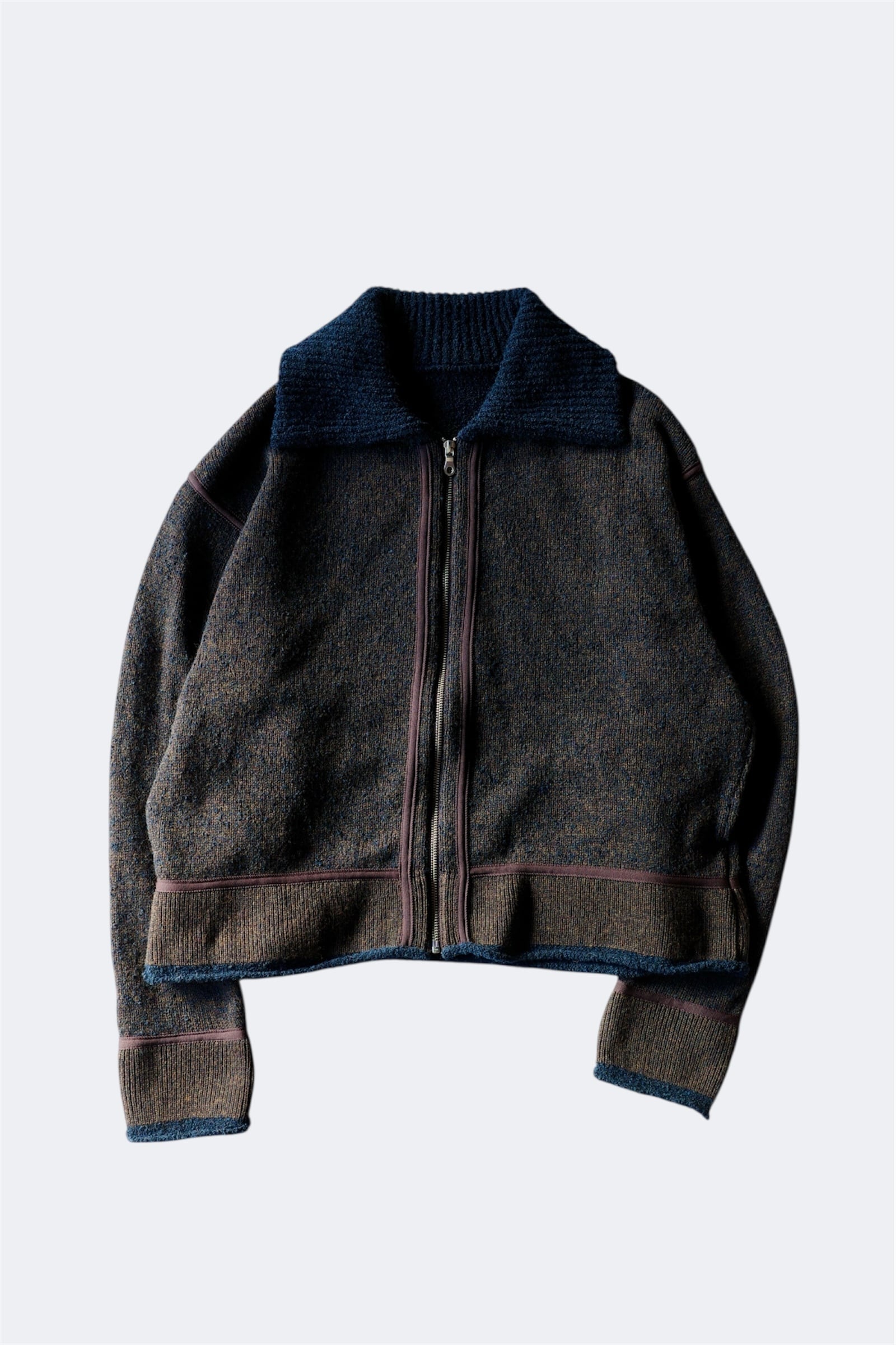crepuscule 【EXCLUSIVE KNIT FLIGHT JACKET -BROWN-】