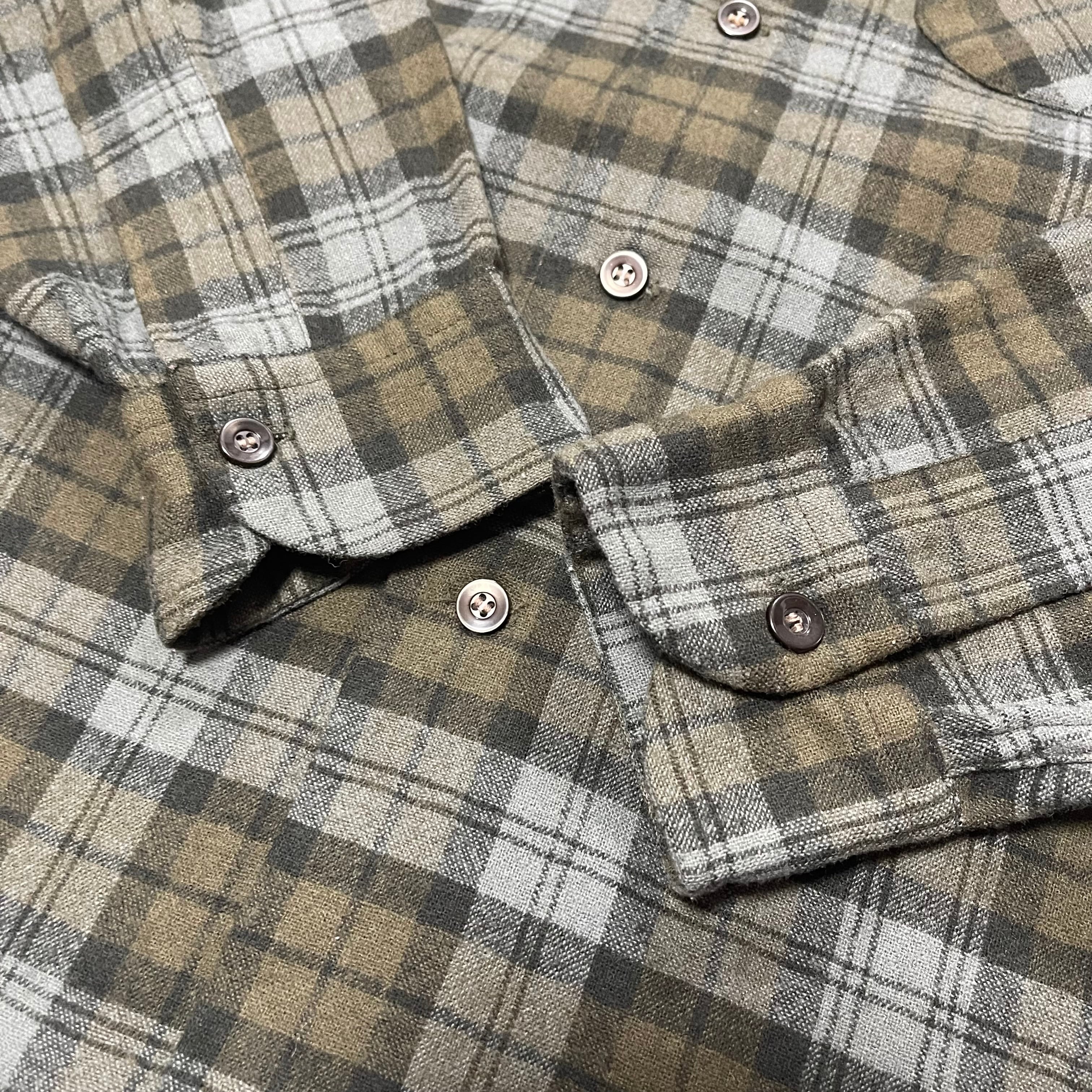 50s USA製 PENDLETON ペンドルトン チェックネルシャツ 開襟