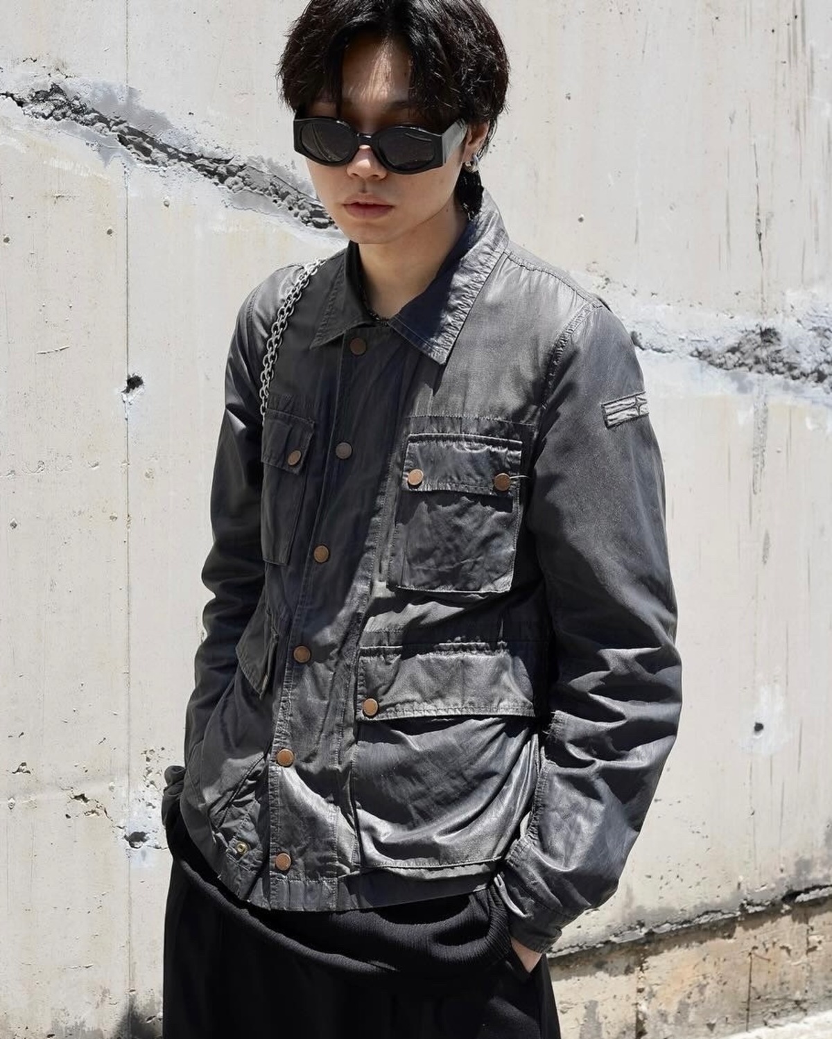 Stone Island/08ss】vintage denim metal jacket | hypeofficial