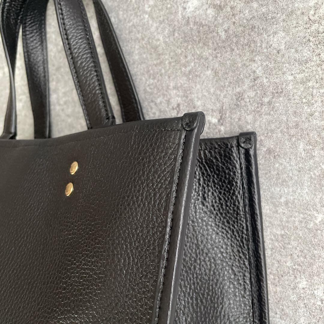 【美品】 COACH 2way　ショルダー　デンプシー キャリーオール シボ 黒 美品】 COACH 2way ショルダー デンプシー キャリーオール シボ 黒