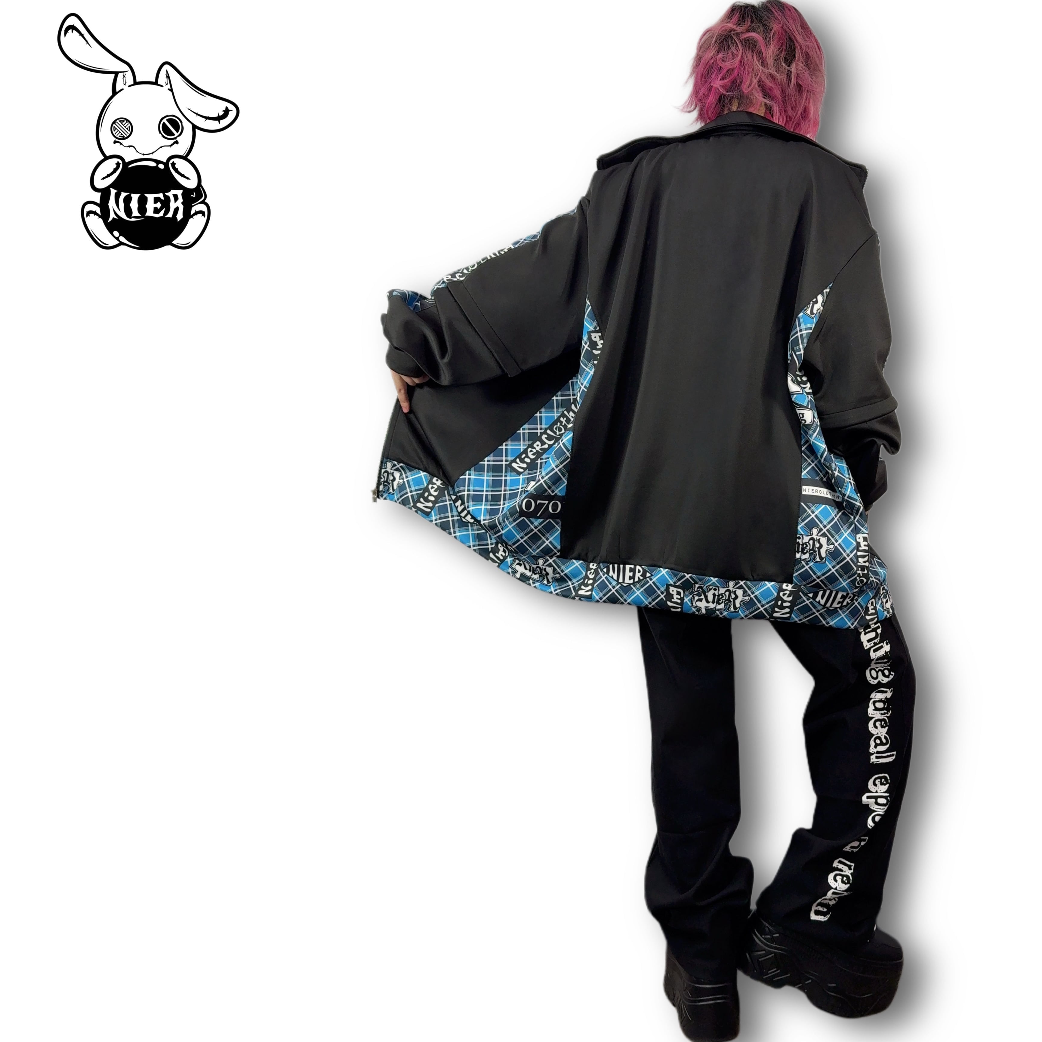トップス 4WAY BLUE CHECK ZIP OUTER NieR 4WAY BLUE CHECK ZIP OUTER | NIER CLOTHING