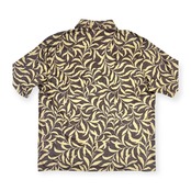 GREENCLUBS グリーンクラブ ボタニカル 総柄 半袖 リネン ポロシャツ 4 /メンズ/ライカ/日本製