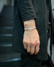 CHAIN BRACELET [SW:TRIANGLE] / スタンプワークトライアングルプレートチェーンブレスレット