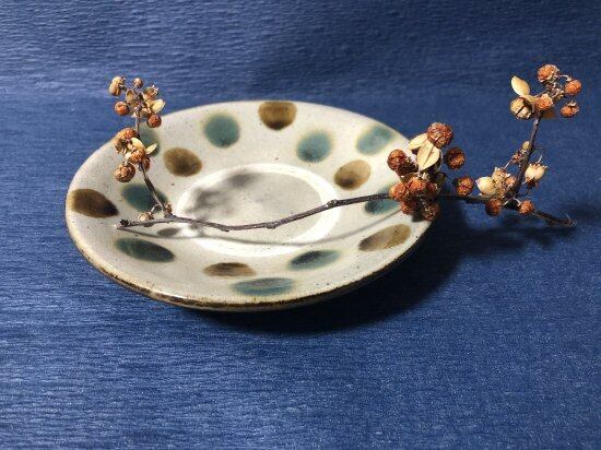 やちむん 唐草掻き落とし 大皿（40㎝）読谷村北窯