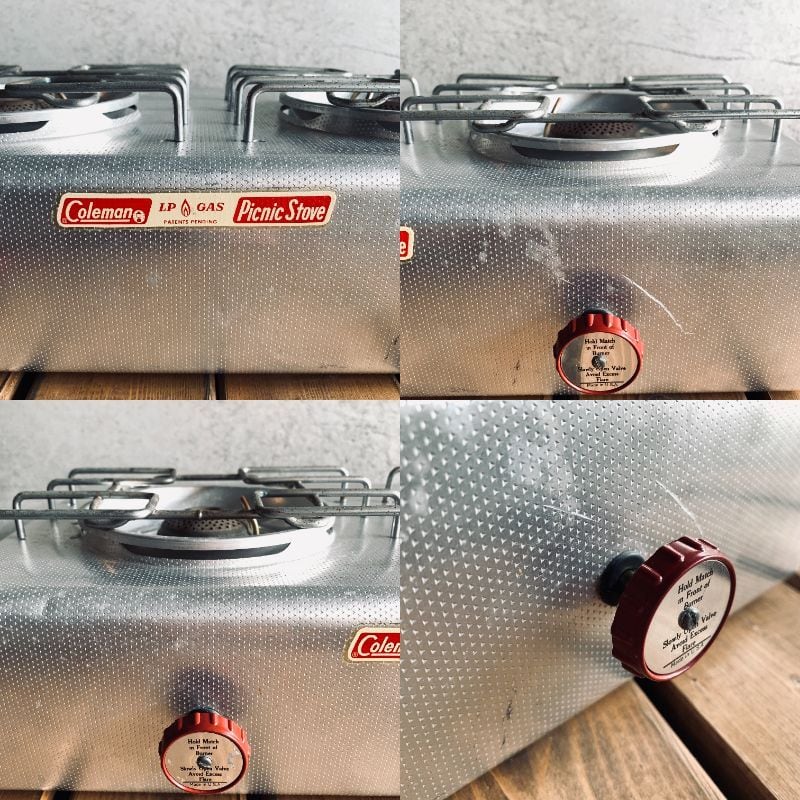 コールマン ピクニックストーブ ツーバーナー 5409 シルバー 1950年