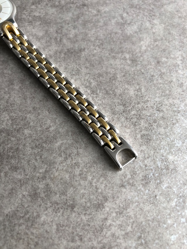 Yves Saint Laurent イヴ・サンローラン 腕時計 ゴールド シルバー ラウンド ステンレススチール 5421-H08070 クウォーツ vintage ヴィンテージ オールド nmsz84