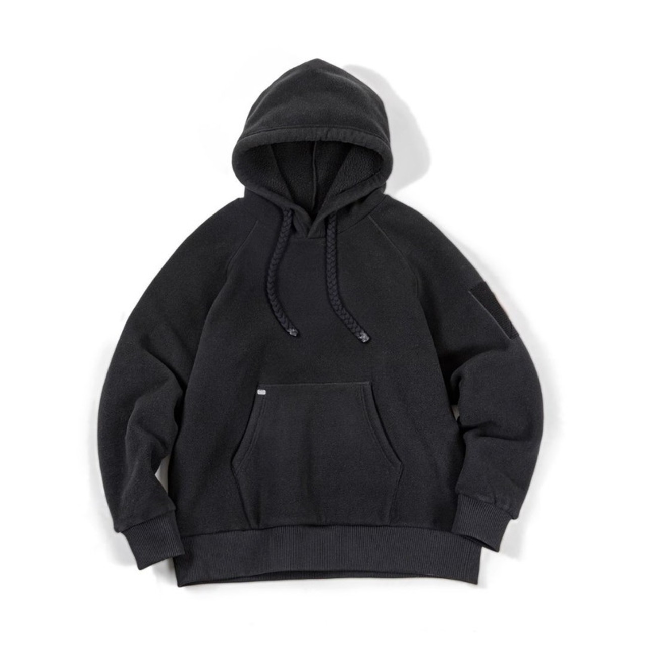 Patchwork Design Drawcord Hoodie ◇2color H0820