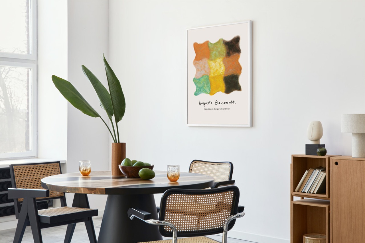 アウグスト・ジャコメッティ Abstraction in Orange, Yellow and Green アートポスター アブストラクト 名画 絵画 特大 アートパネル AP273 - 3
