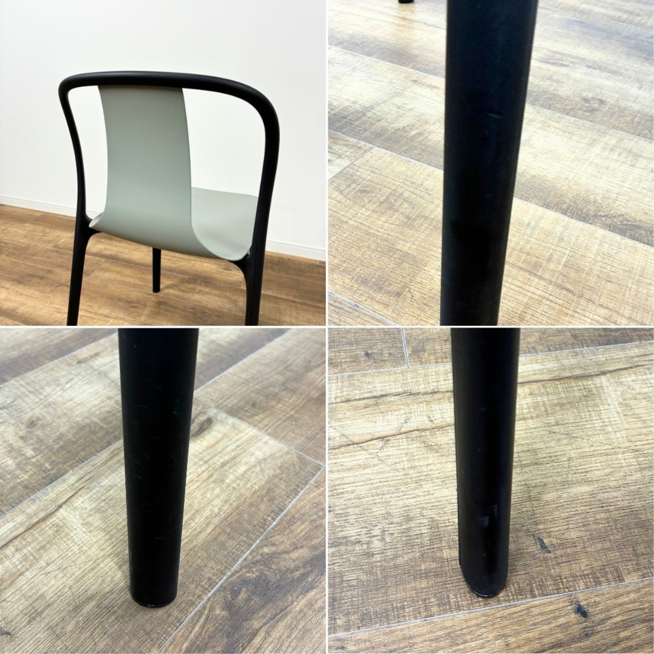 Vitra Belleville Chair Plastic ヴィトラ ベルヴィル チェア プラスチック モスグレー ダイニングチェア スタッキング可能 Ronan & Erwan Bouroullecデザイン【中古】【20サイズ】