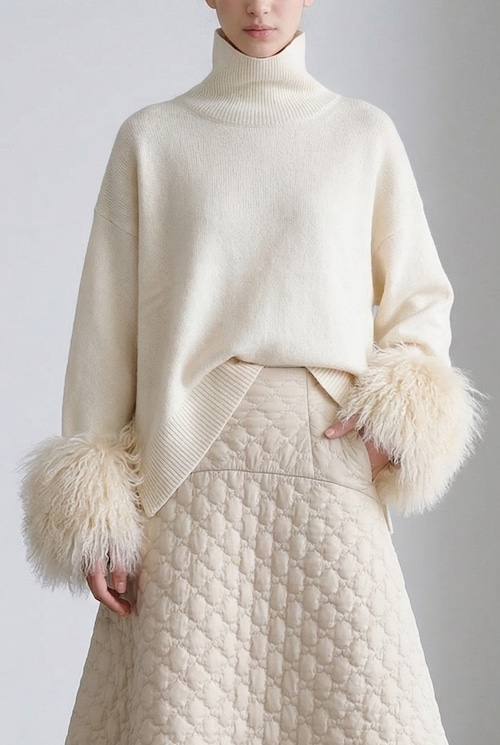 FUR KNIT RICH IVORY